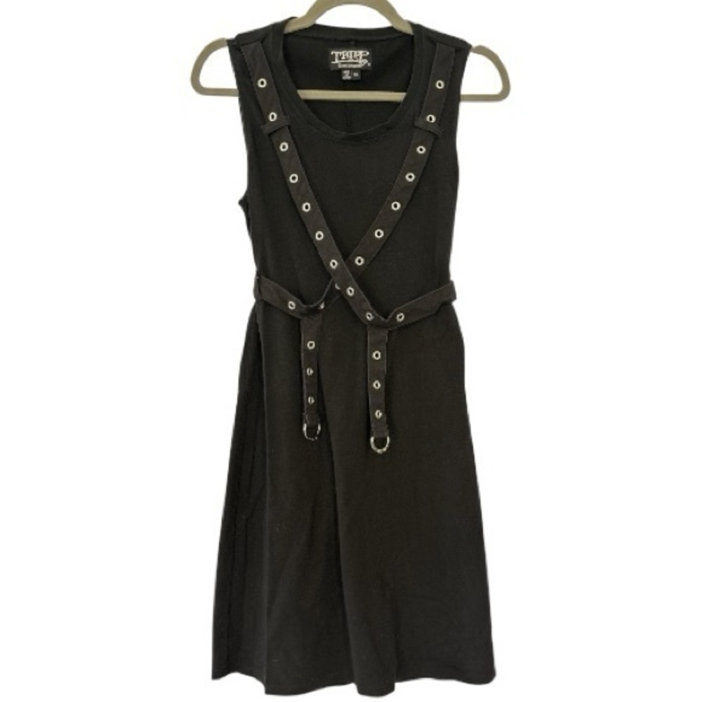 TRIPP NYC Daang Goodman Grommet Gothic Emo Black Mini Dress Size Extra Small